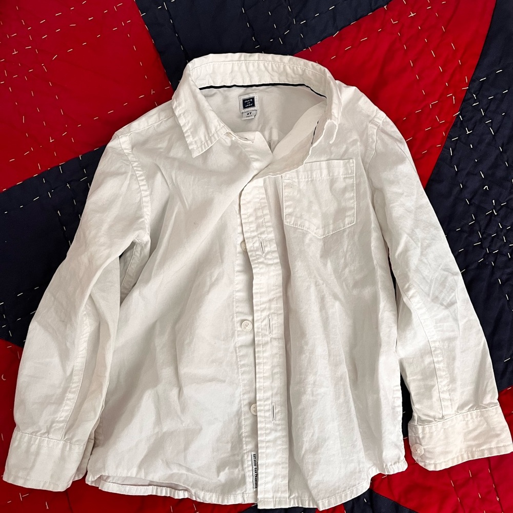 Janie and Jack White Collared Shirt